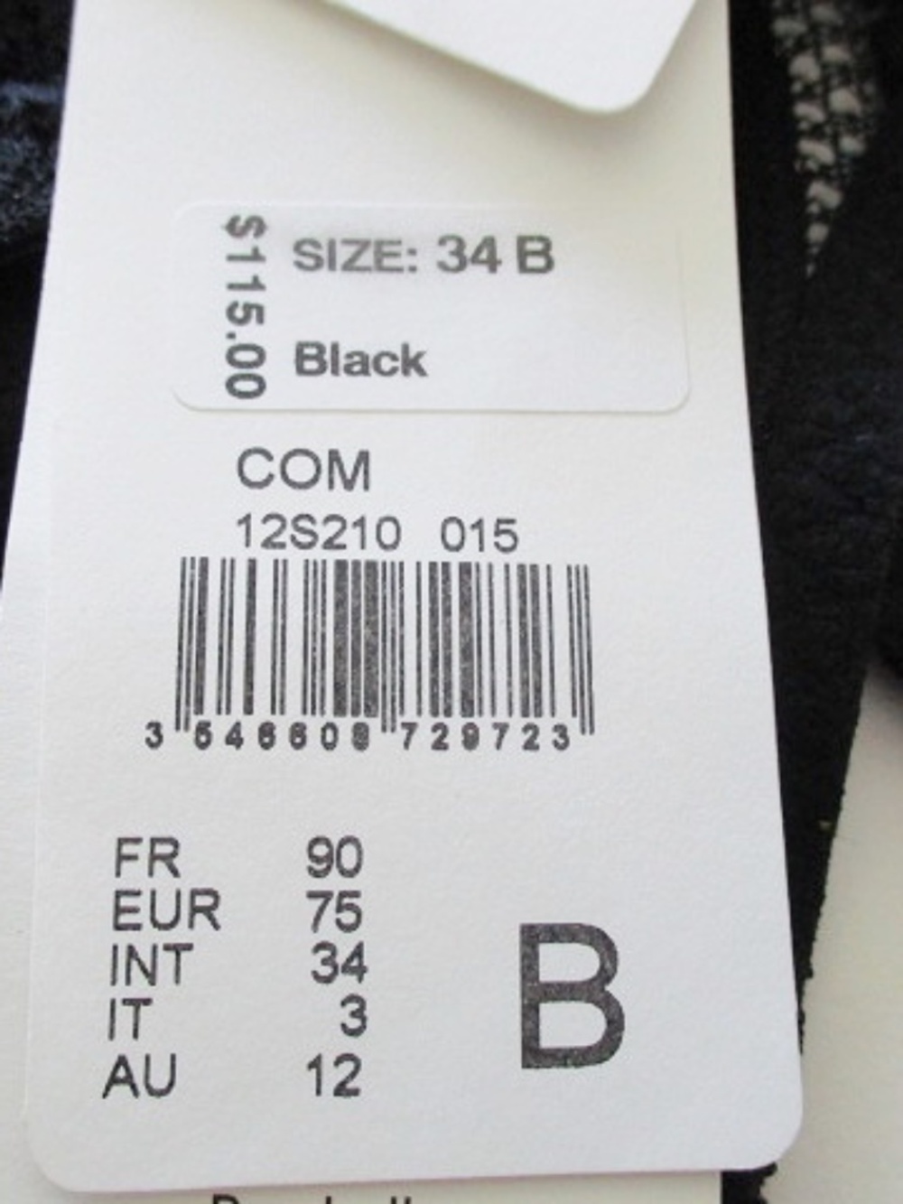 SIMONE PERELE - Comete Wireless Triangle Black Bra - 34B - Picture 6 of 7